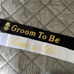 Bride & groom to be sash